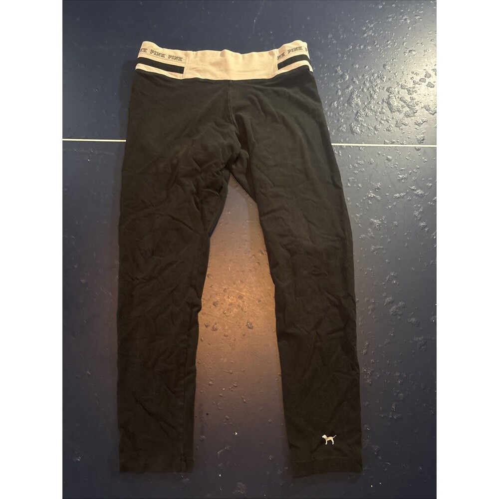 Victoria Secret Pink Dog Black And White Yoga Pants L